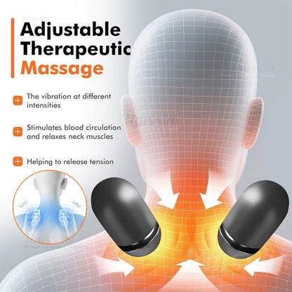 Pillow Massage Neck Hump, Traction Massager with Heat, 3 in 1 Neck Massage Pillow Heated Massages Necks Pillows Heated Traction